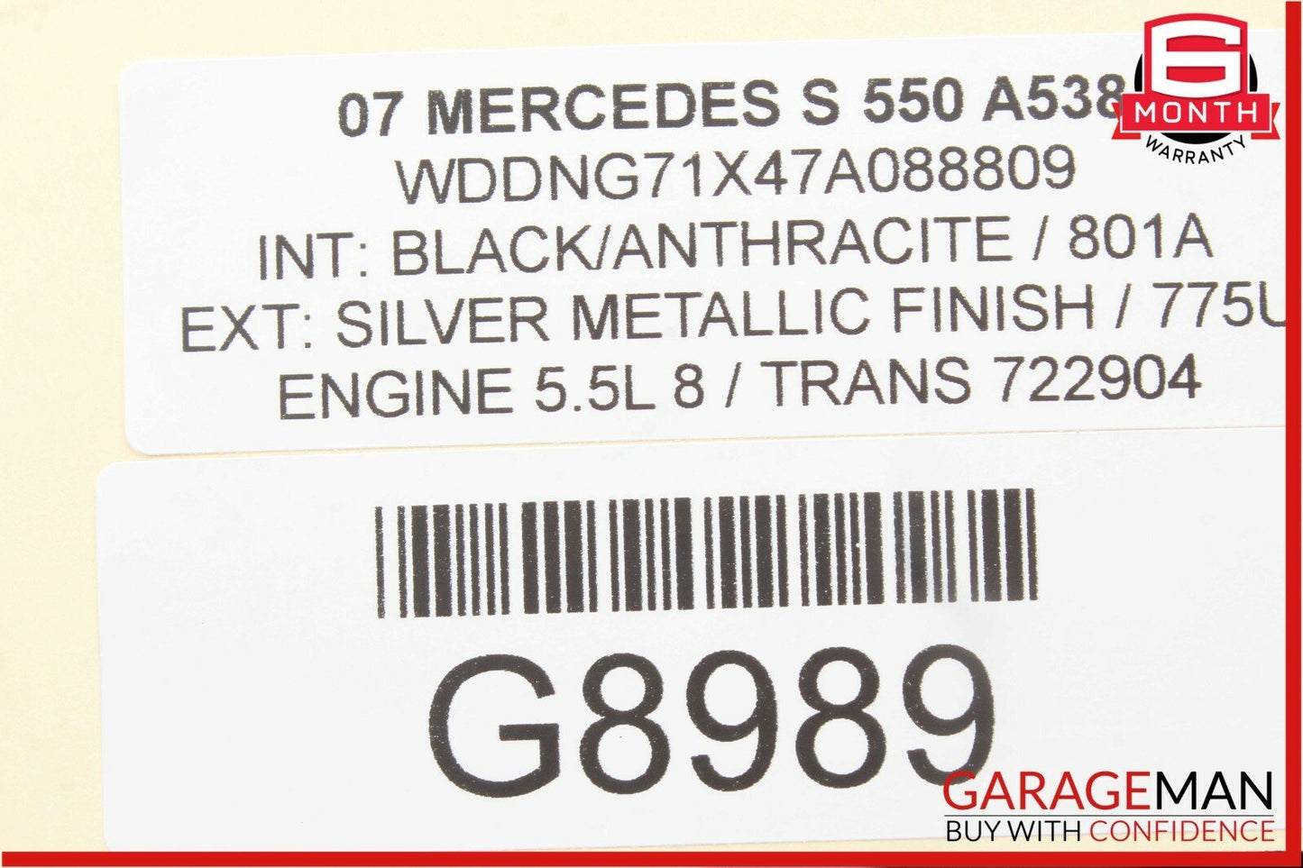 07-14 Mercedes W216 CL550 S550 Rear Trunk Lid Lock Open Unlock Release Handle