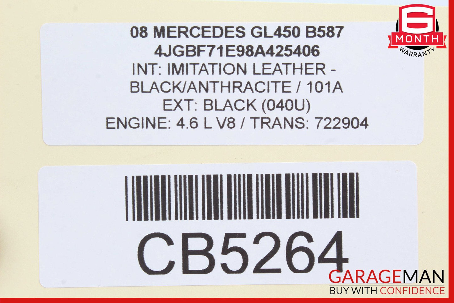 06-13 Mercedes X164 GL450 ML350 Rear Left or Right Upper Control Arm OEM
