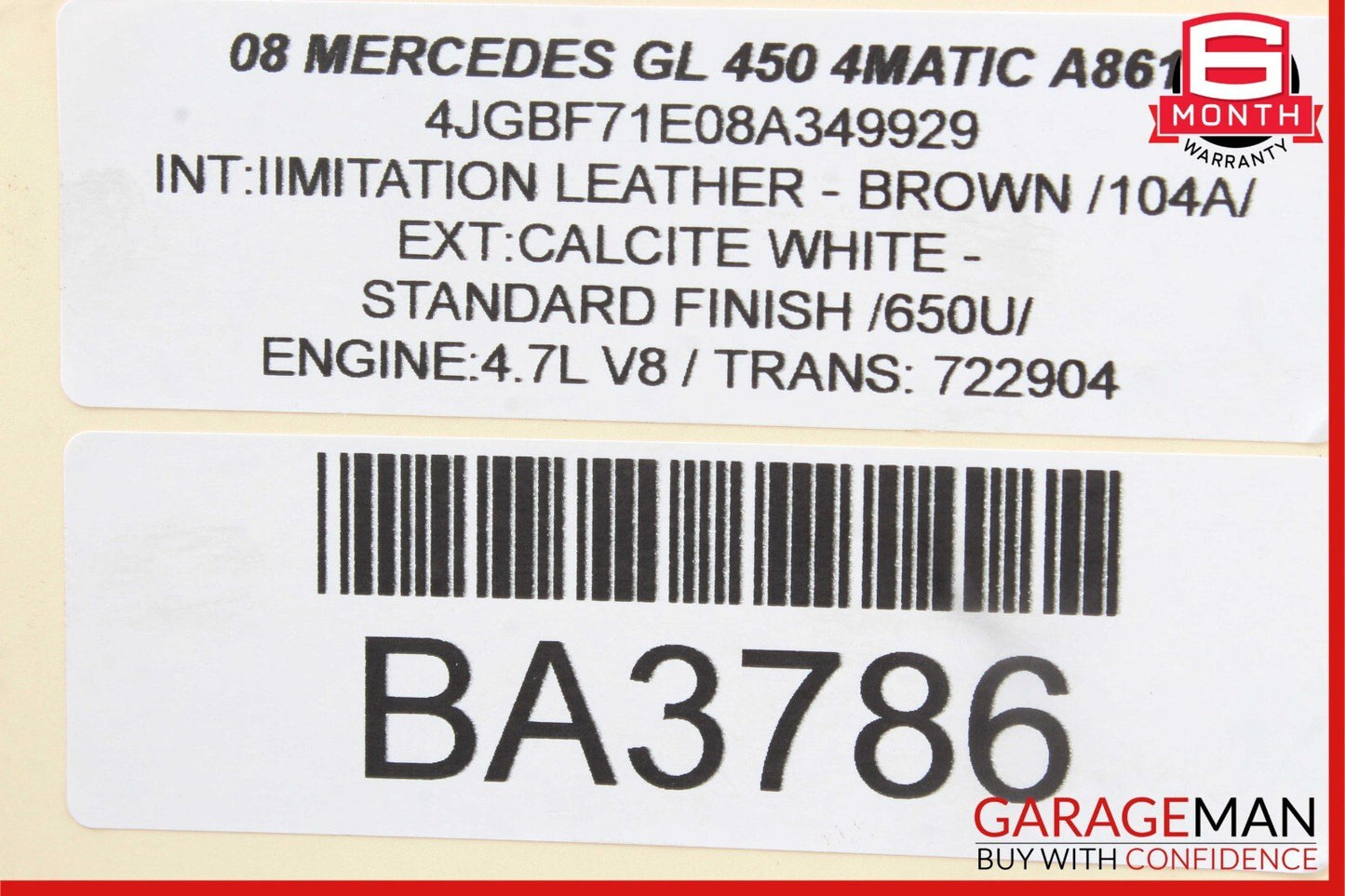 06-13 Mercedes W164 ML500 ML320 GL550 Trunk Tailgate Lock Latch Actuator OEM