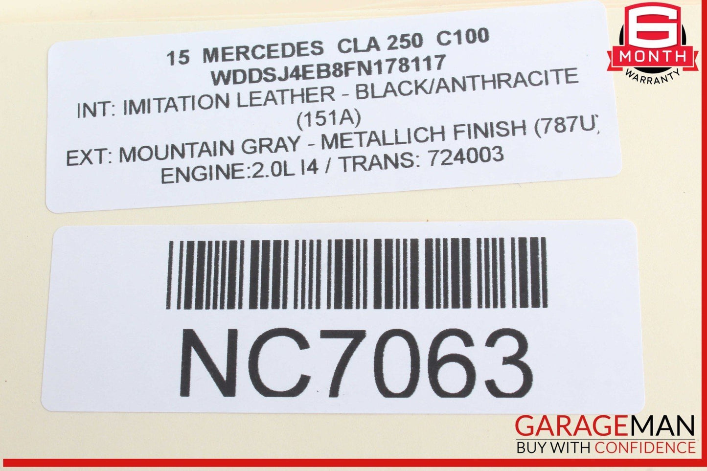 14-20 Mercedes W117 CLA250 GLA250 Right Passenger Side Knee Safety Air Bag OEM