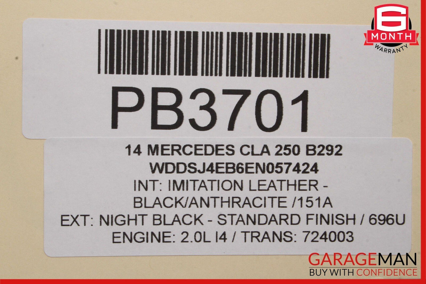 14-18 Mercedes W117 CLA250 Front Left Driver Side Wing Fender Panel Cover Black