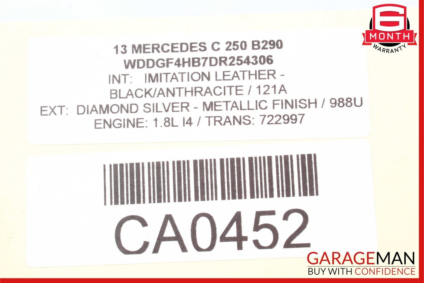 12-15 Mercedes W204 C250 SLK250 1.8L M271 Engine Oil Filter Housing