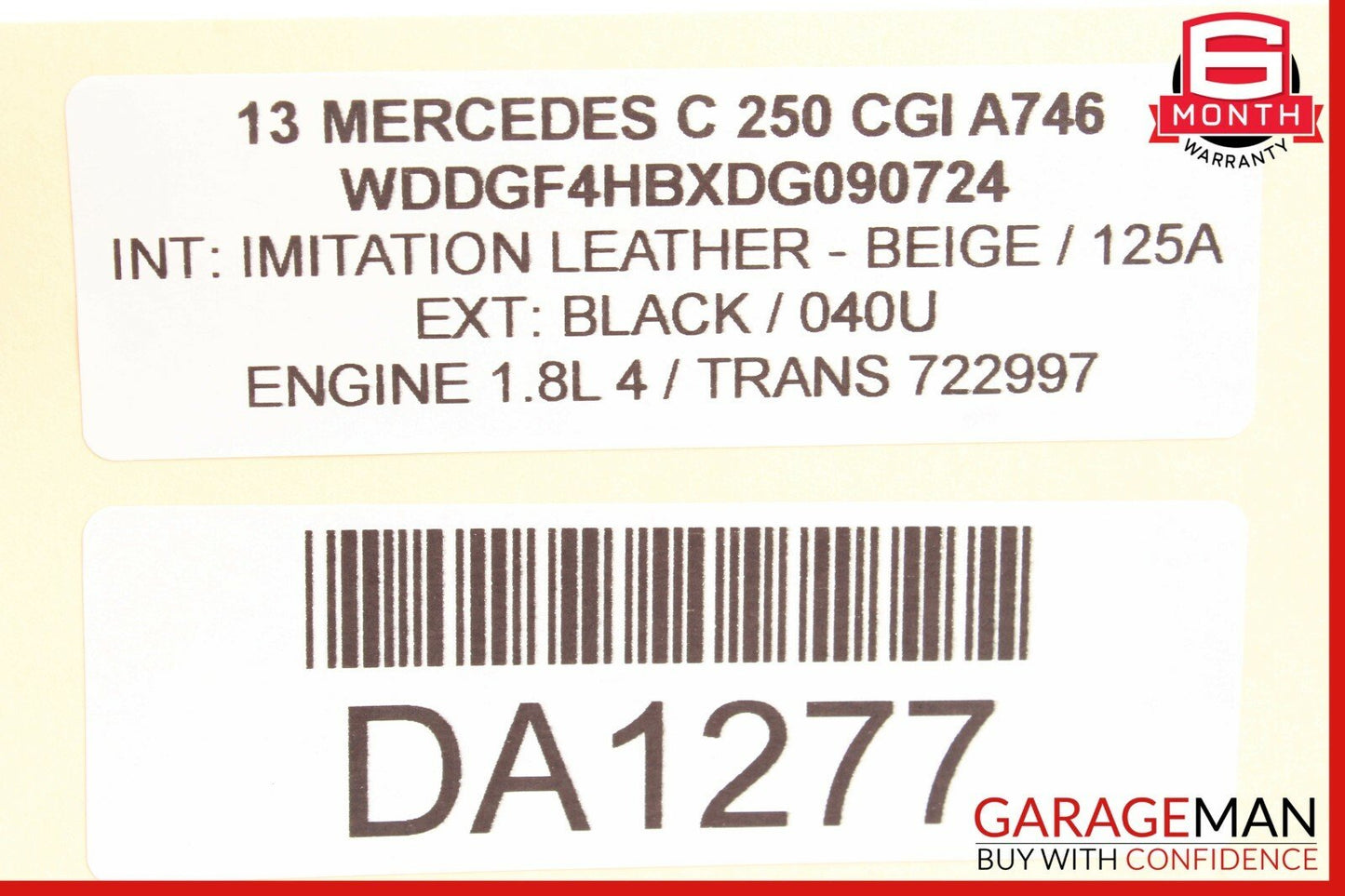 08-14 Mercedes W204 C250 C350 Front Left Side Door Control Module 2129003914 OEM