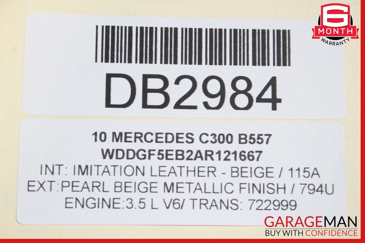 08-14 Mercedes W204 C300 Sedan Front Right Passenger Interior Door Panel Beige