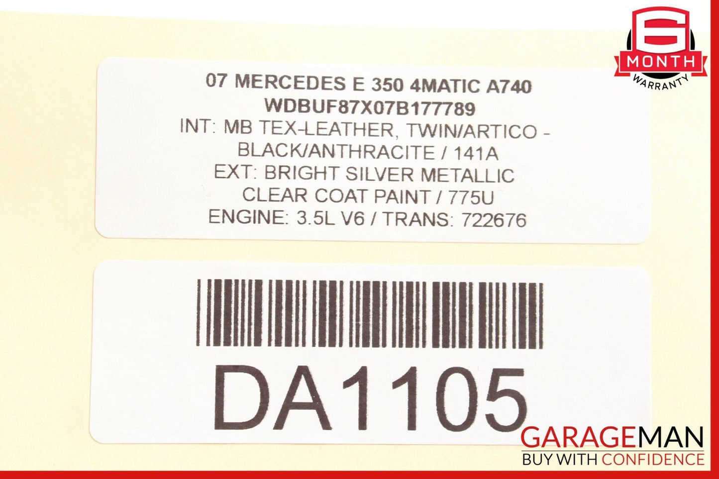 06-09 Mercedes W211 E350 ML350 Front Right Seat Weight Sensor Control Module