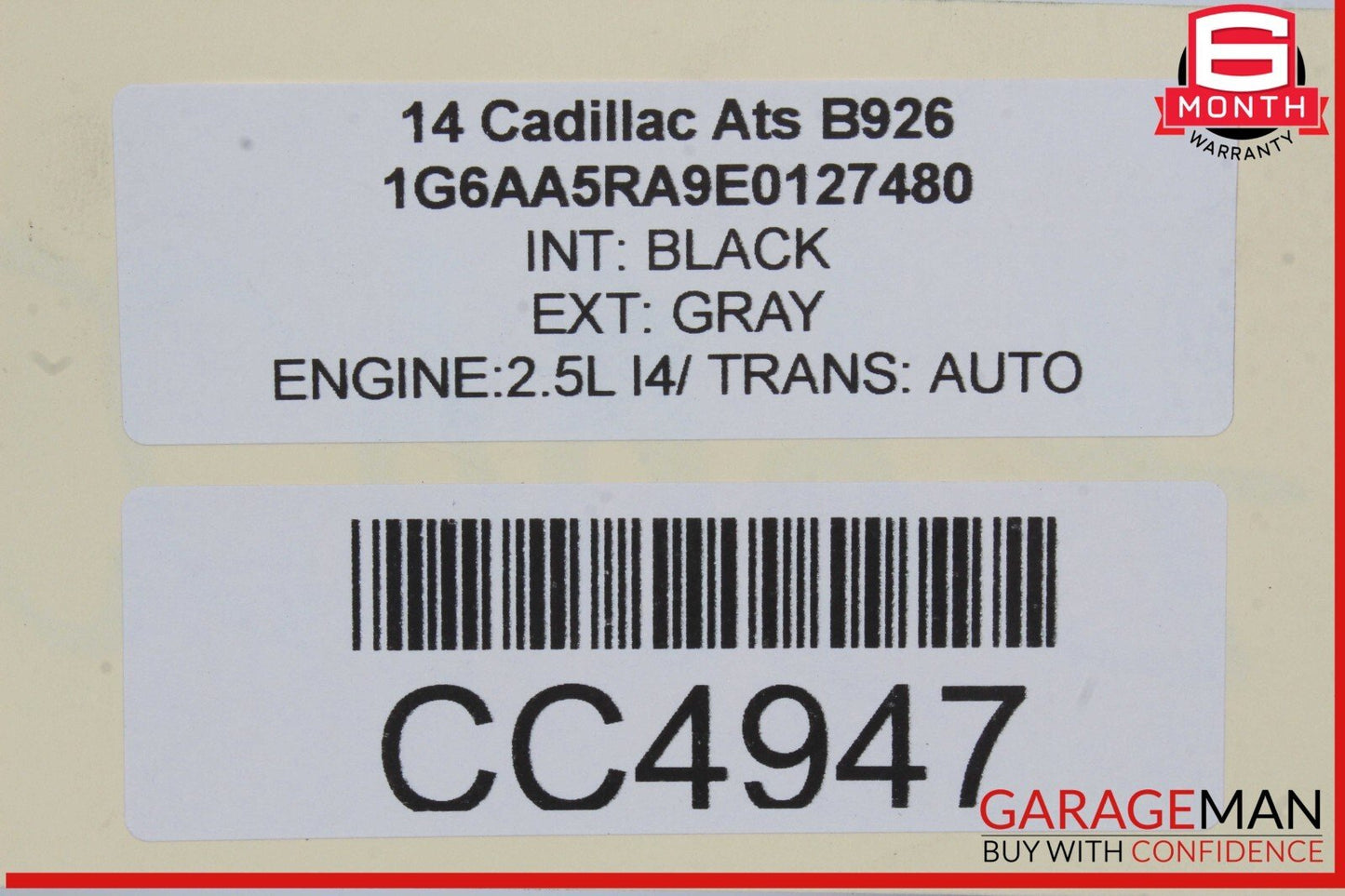 13-18 Cadillac ATS Sedan Rear Bumper Reinforcement Bar Impact Crash Bar OEM