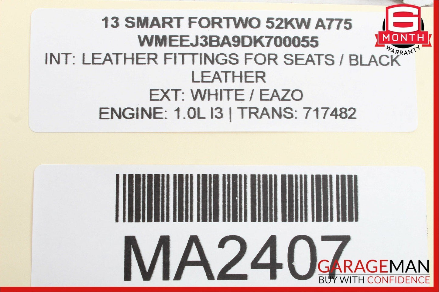 2008-2016 SMART FORTWO DOOR CONTROL MODULE 4519003501 OEM