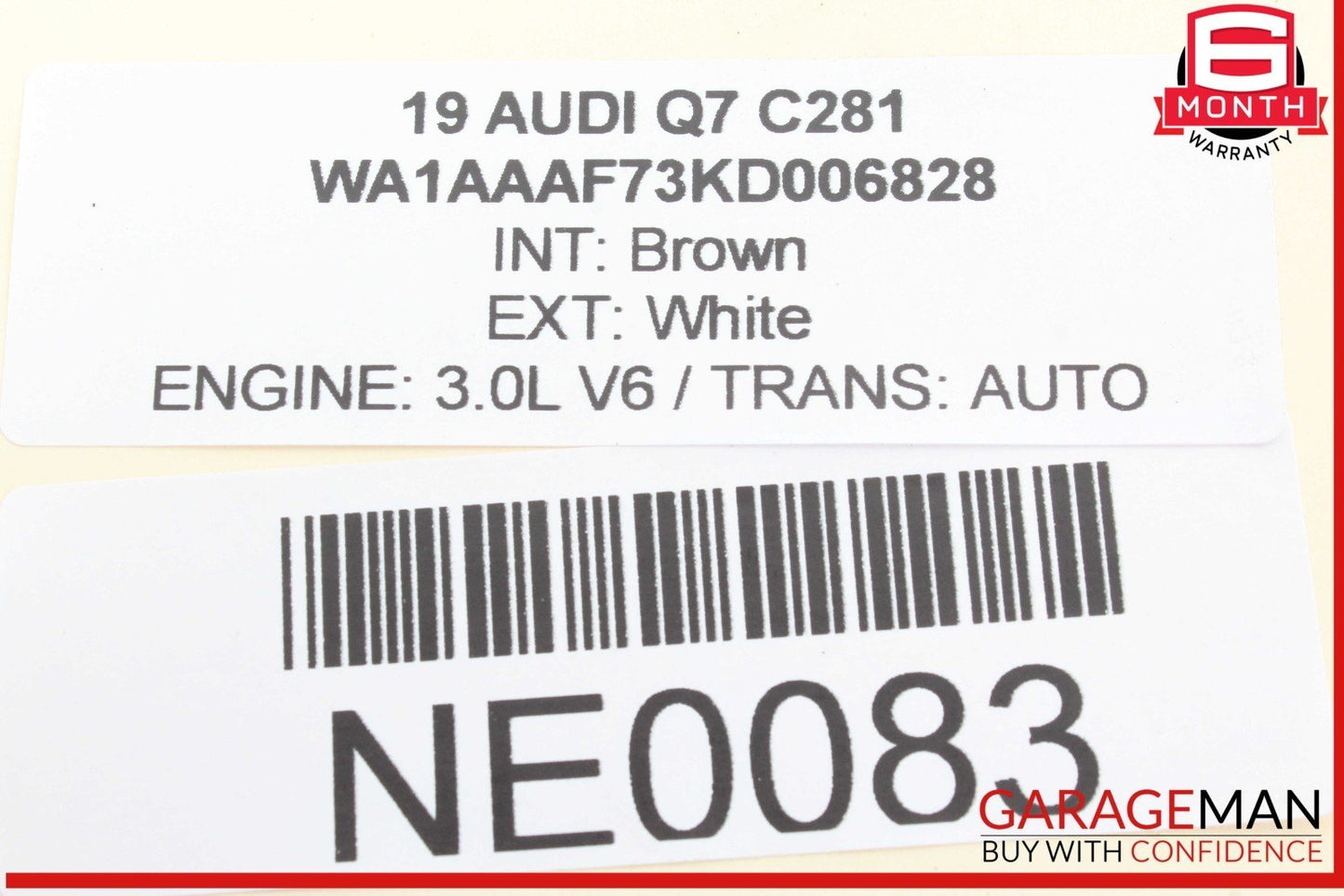 17-24 Audi Q7 Front Right Passenger Side Window Regulator Motor 8W0959801 OEM