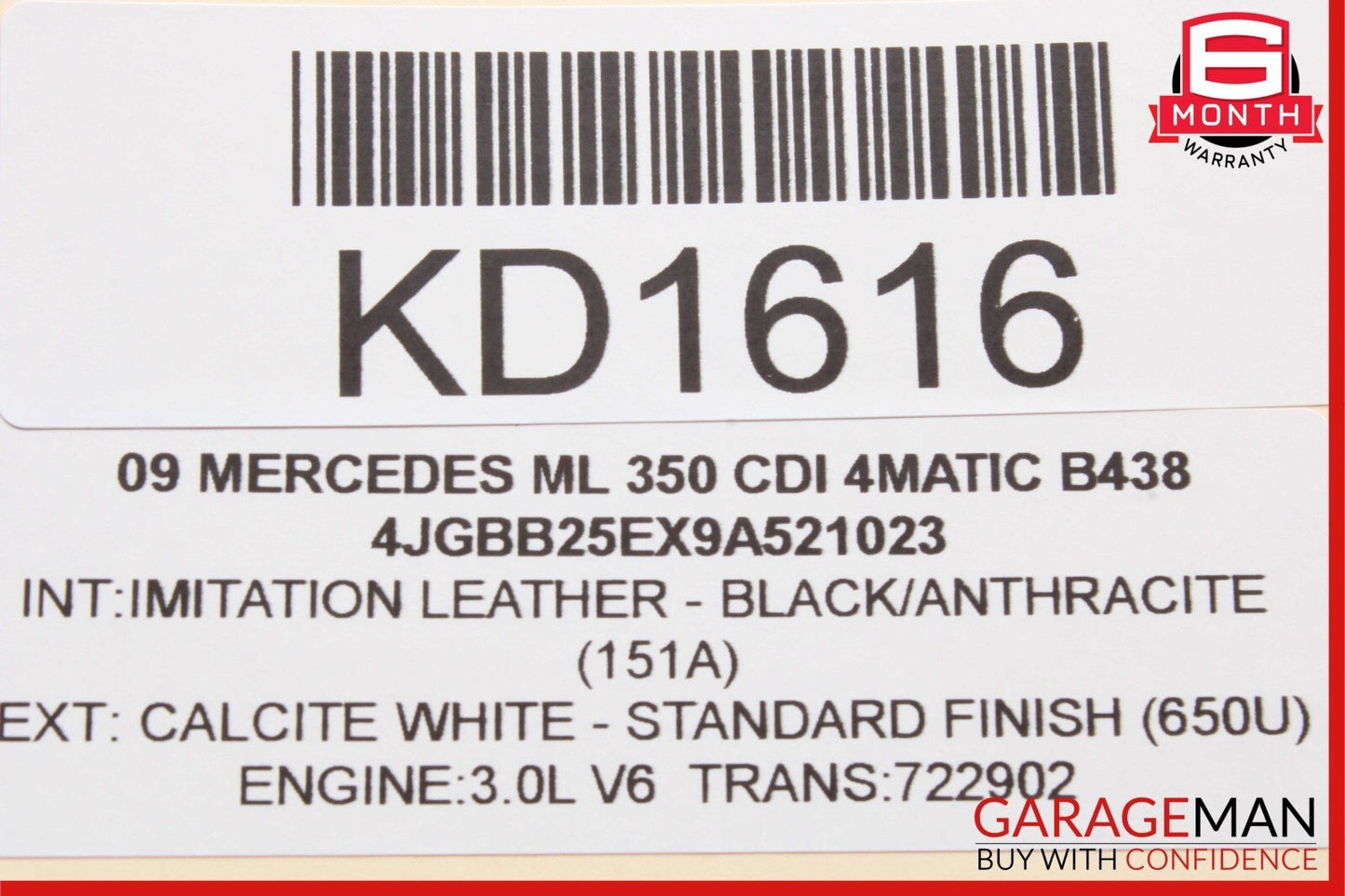 06-13 Mercedes W164 ML350 GL450 R350 Window Regulator Motor Front Right Side OEM