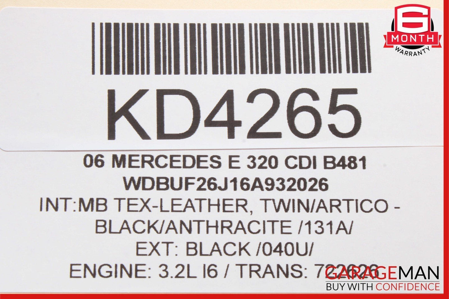 03-09 Mercedes W211 E320 Front Right Side Door Window Regulator Motor Unit