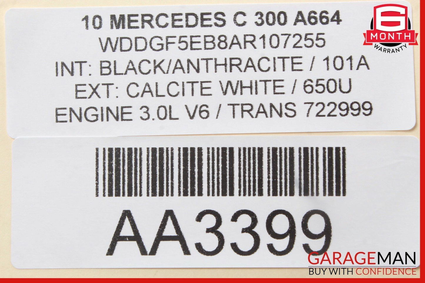 08-14 Mercedes W204 C250 C300 Sedan Front Right Door Window Regulator Motor Unit