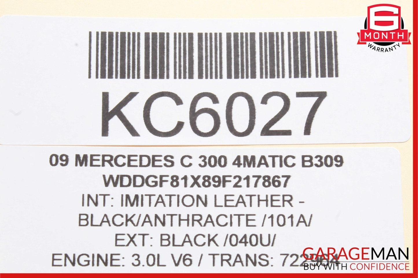 08-14 Mercedes W204 C300 4MATIC Rear Trunk Lid Tailgate Release Open Handle OEM