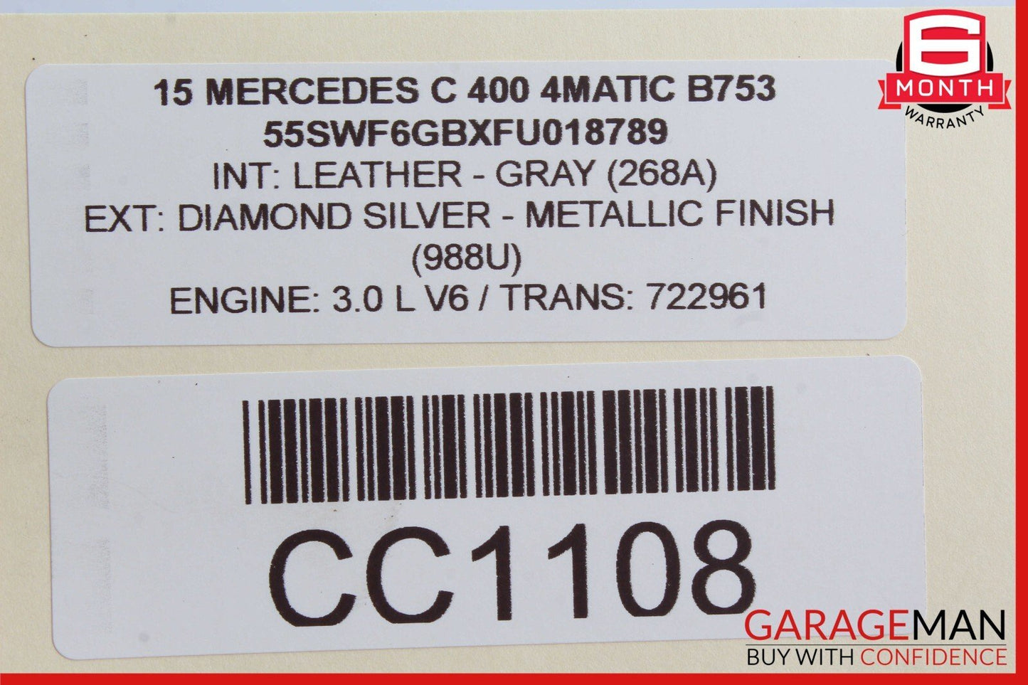 08-20 Mercedes W205 C400 C300 E350 Rear Right / Left Side Upper Control Arm OEM