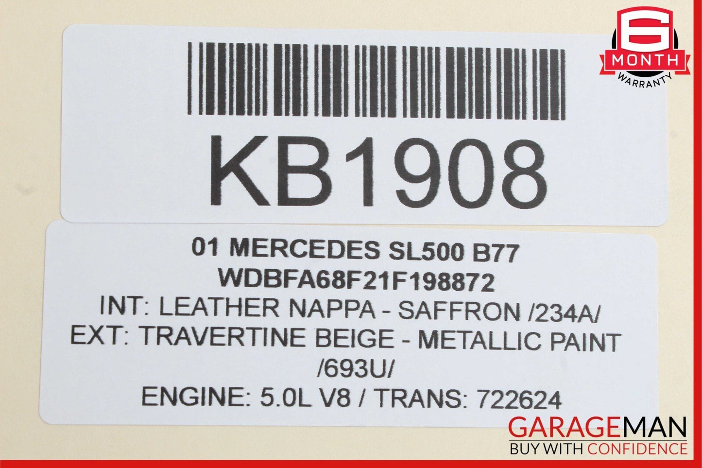 90-02 Mercedes R129 SL500 SL600 Front Left Side Headlight Head Light Wiper Motor