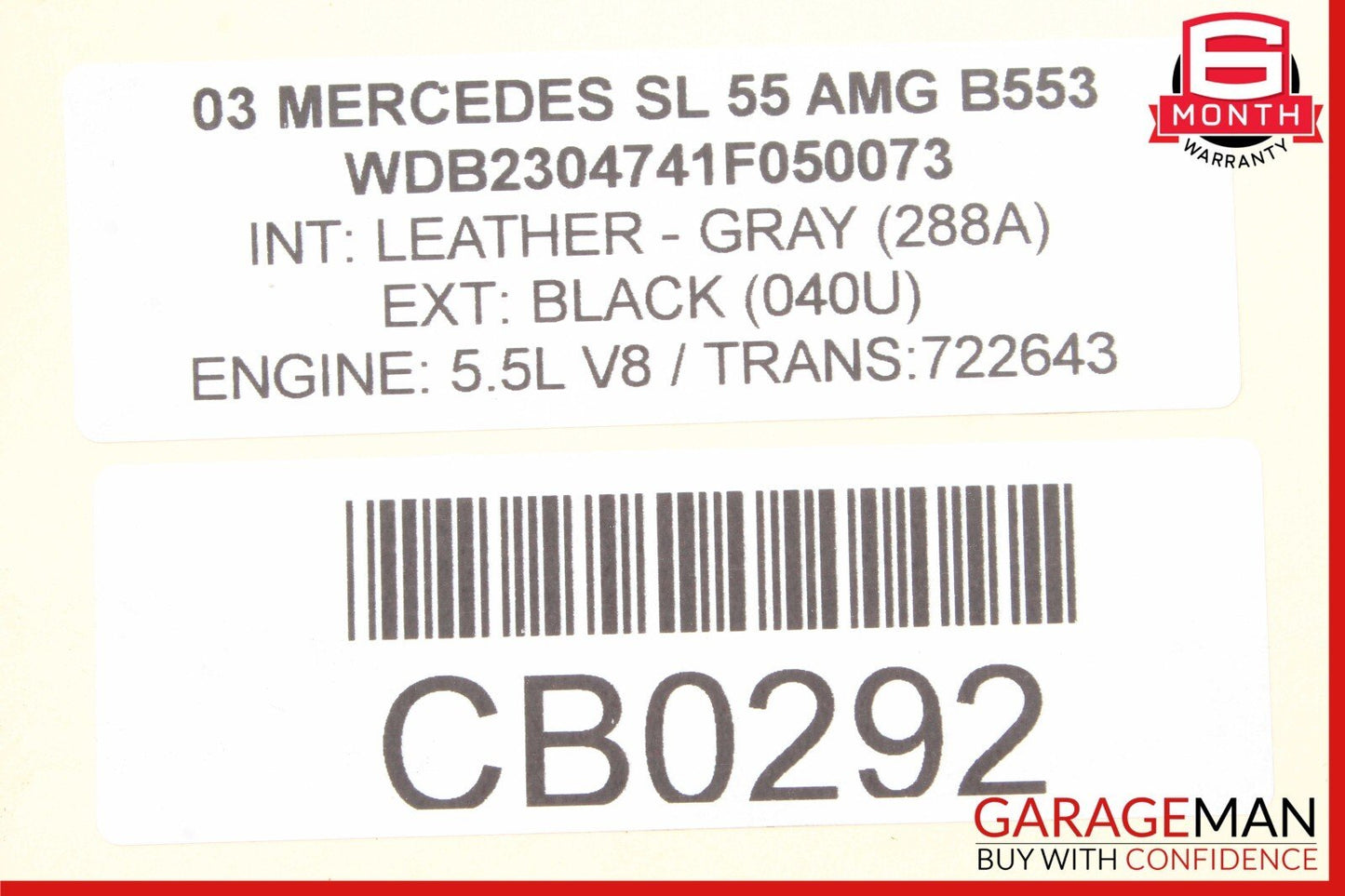 03-11 Mercedes R230 SL55 AMG Rear Left or Right Suspension Upper Control Arm OEM