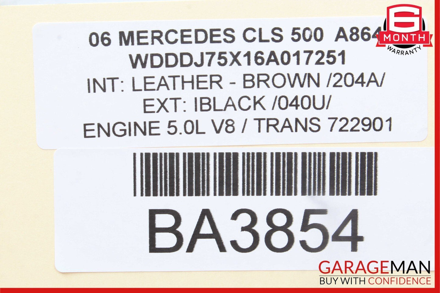 06-11 Mercedes W219 CLS500 E320 Steering Column Control Switches Assembly OEM