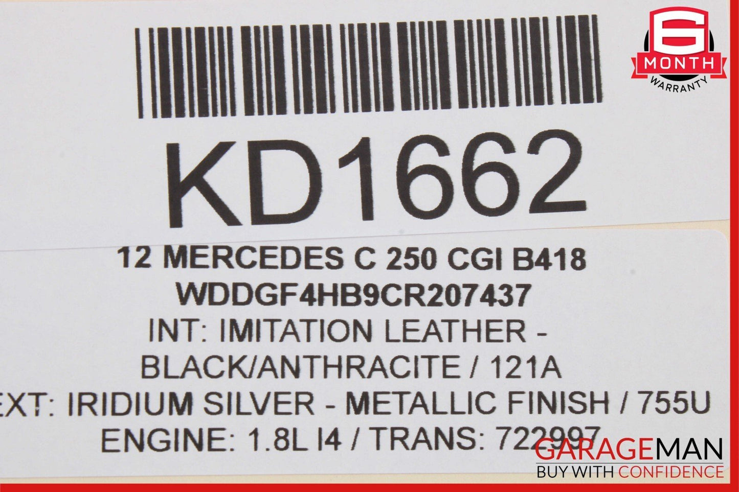 08-17 Mercedes W204 C250 SLK250 C300 Front Right Side Spindle Knuckle Hub OEM