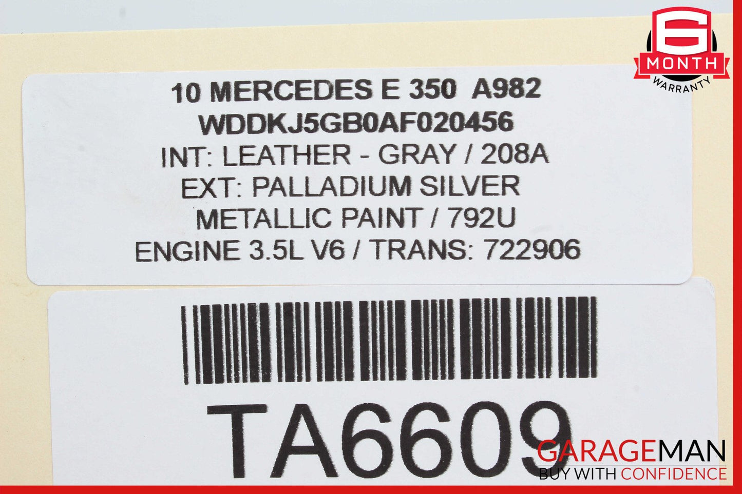 10-17 Mercedes W207 E350 Coupe Rear Left Driver Side Window Regulator W/Motor