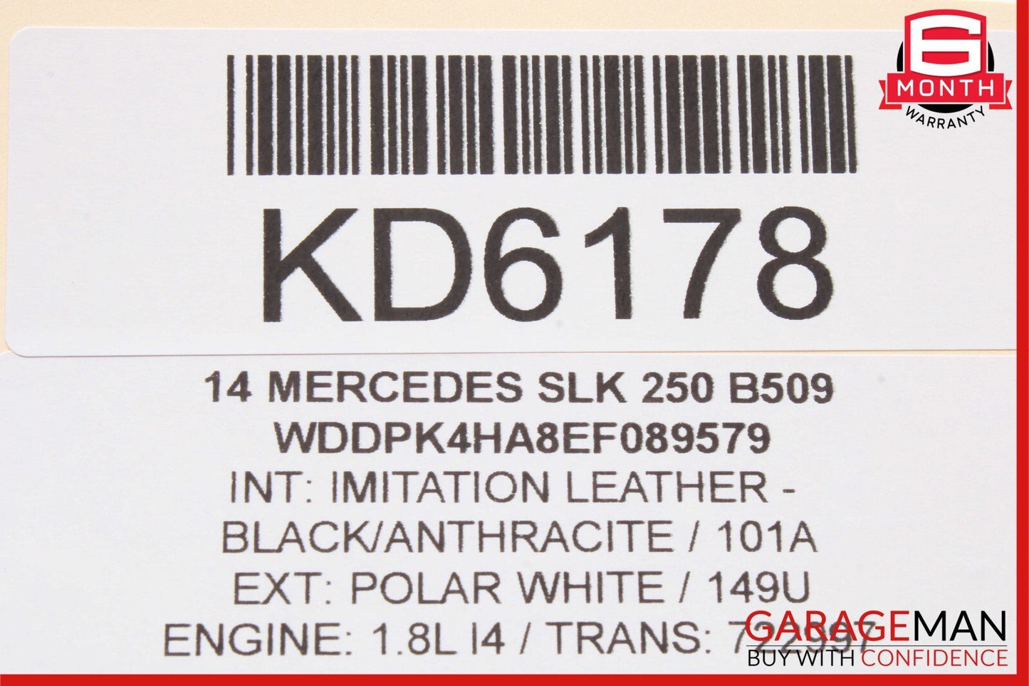 12-15 Mercedes R172 SLK250 C250 M271 1.8L Engine Throttle Body 2661410525 OEM