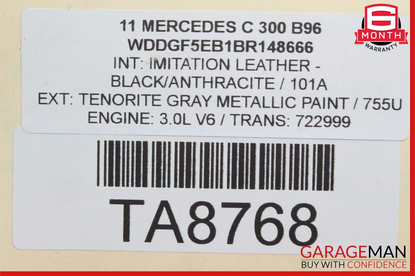 08-16 Mercedes W204 C300 E350 Front Right Lower Control Arm 2043306811 OEM