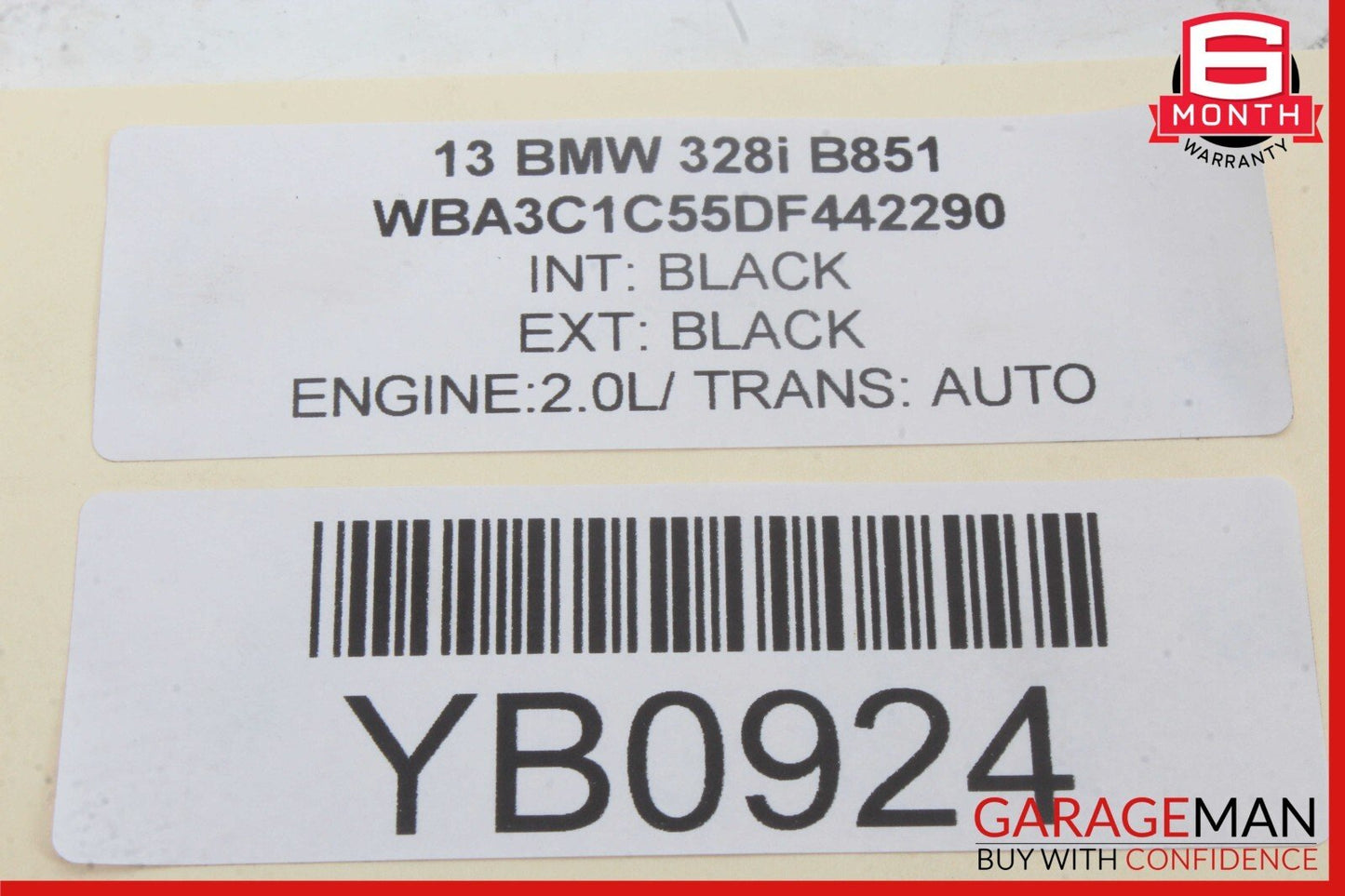 12-15 BMW F30 320i 328i Sedan Rear Right Side Inner Taillight Tail Light Lamp