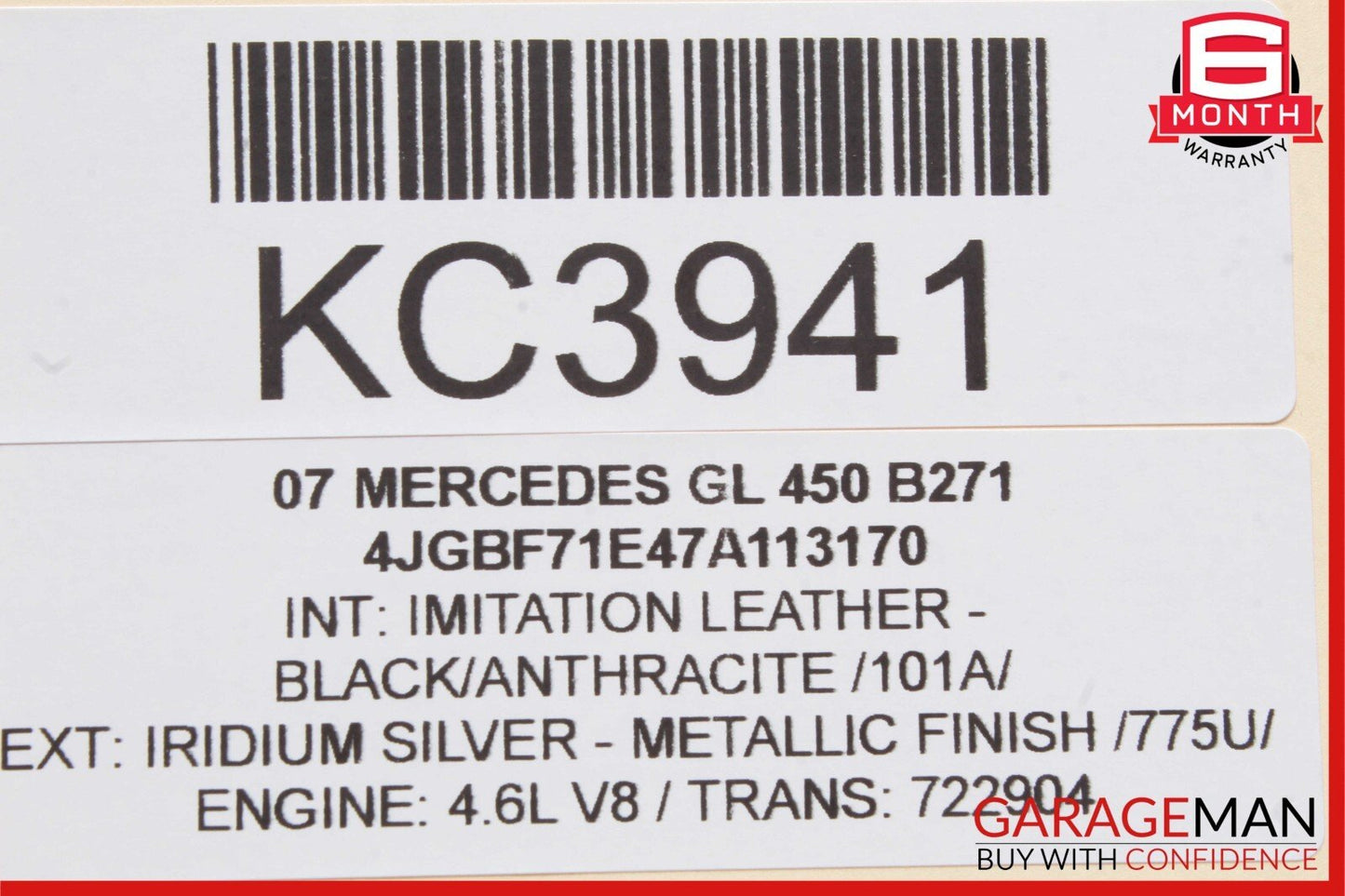 06-12 Mercedes X164 GL450 ML550 Center Dash Hazard Light Control Switch Panel