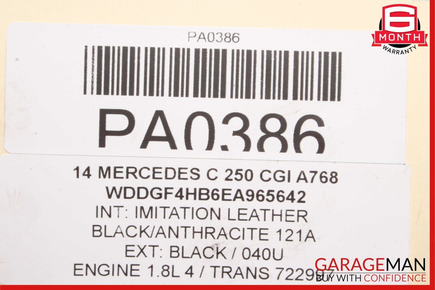 12-14 Mercedes W204 C250 1.8L Drive Axle Shaft Propeller Driveshaft Assembly RWD