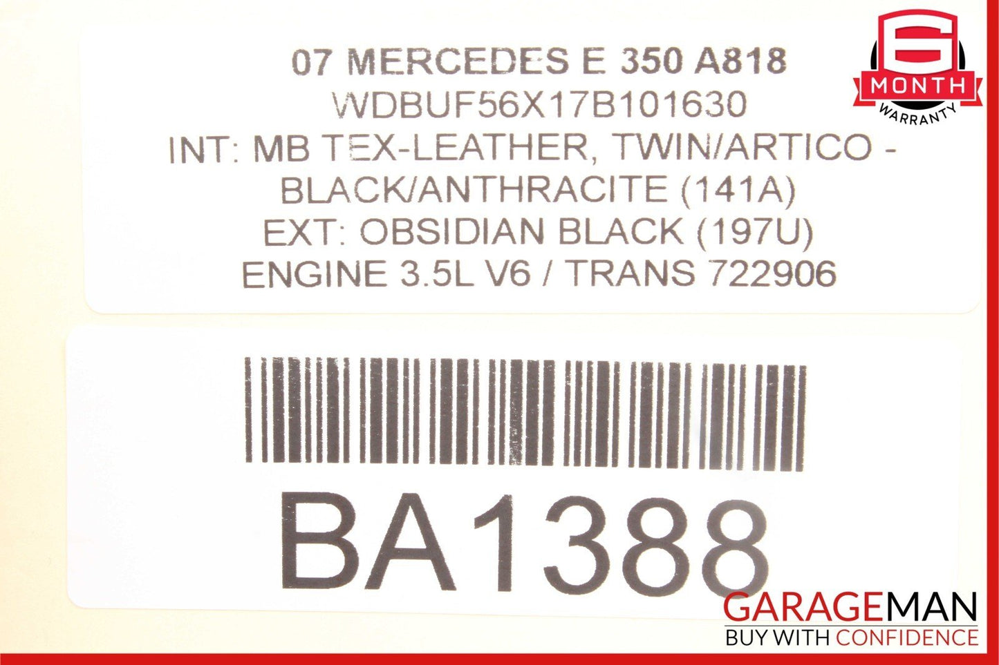 03-09 Mercedes W211 E350 E550 AMG Rear Left Side Exterior Door Handle Black OEM