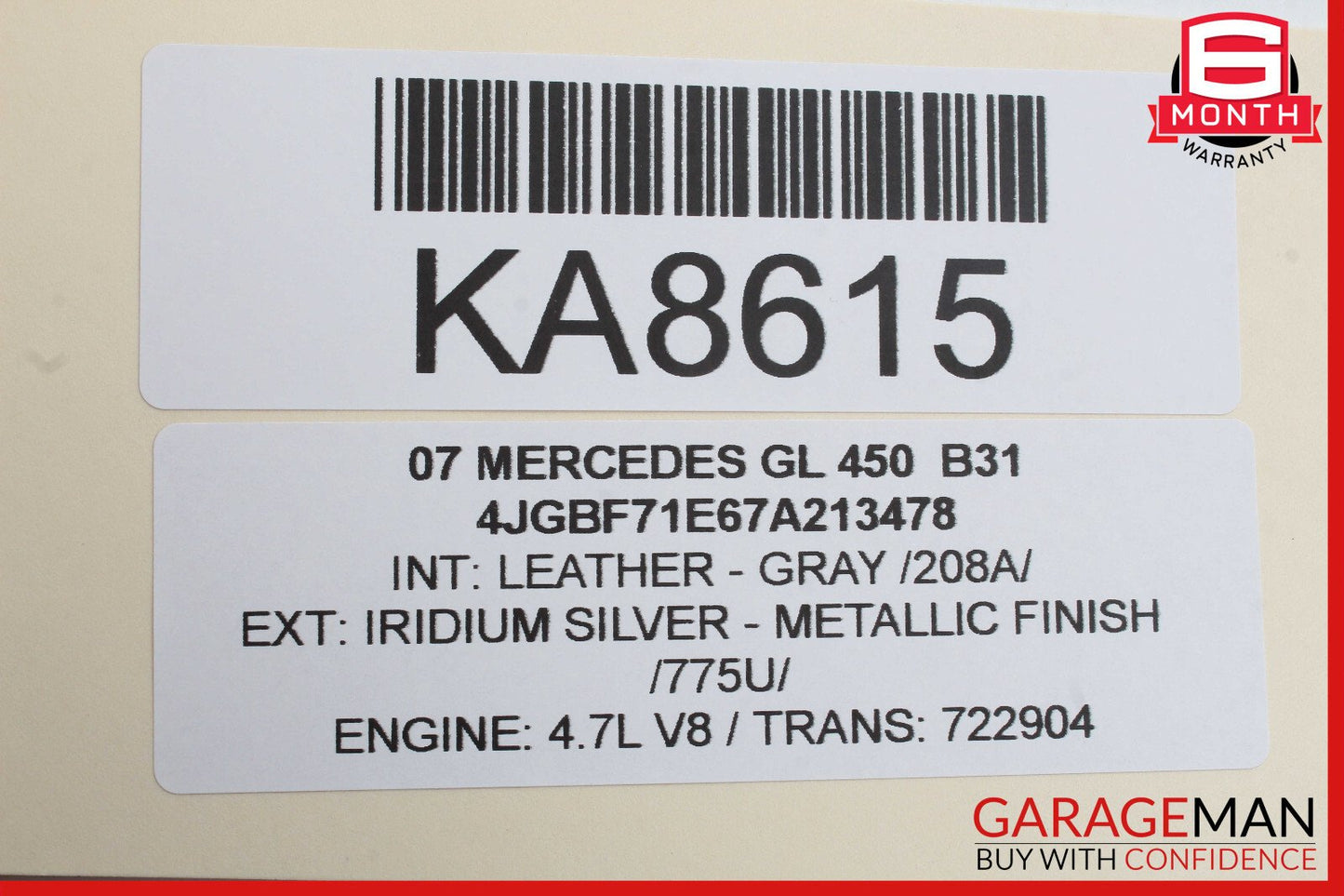 03-12 Mercedes X164 GL450 E320 Front Left Driver Side Seat Control Module OEM