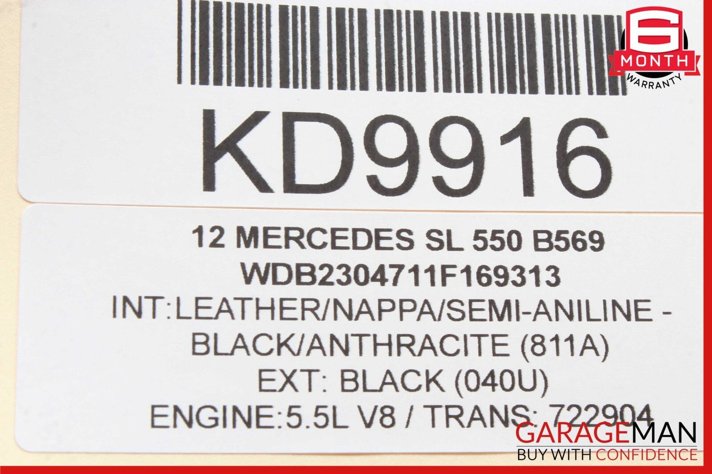 03-12 Mercedes R230 SL550 SL500 SL55 AMG Dash Console Park Assist Switch OEM