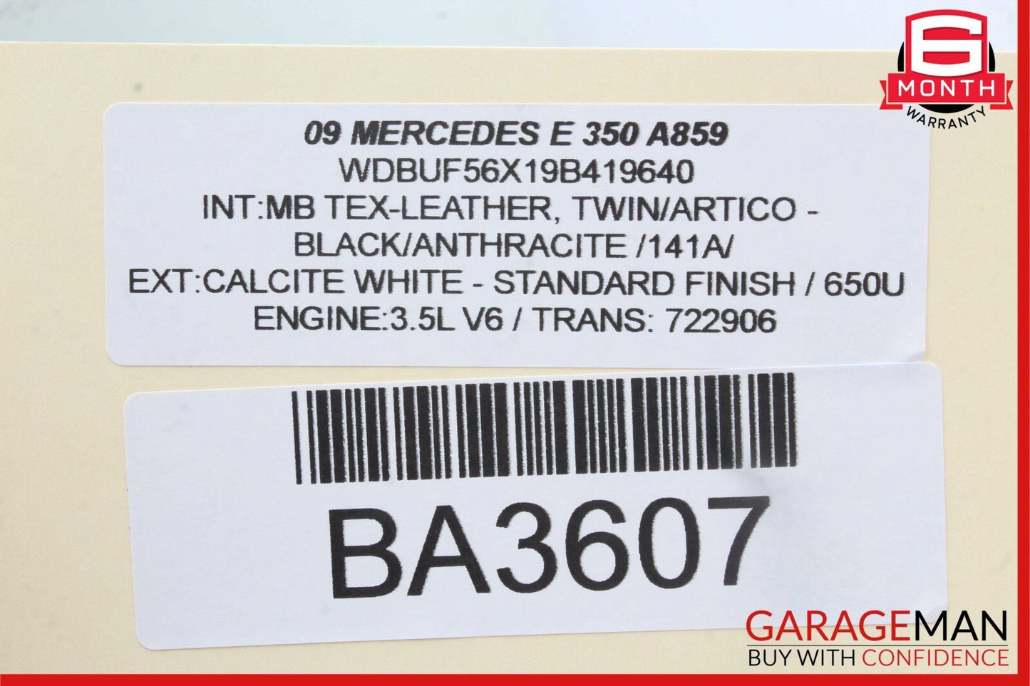 03-09 Mercedes W211 E350 E63 AMG Rear Right Side Door Window Regulator Motor OEM