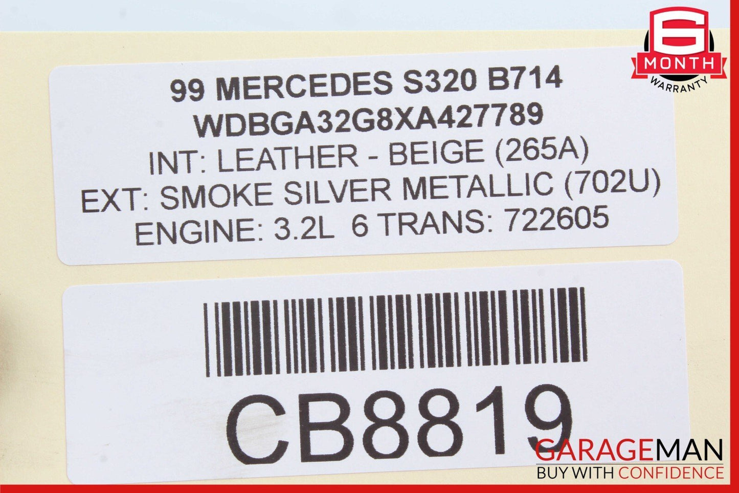 99-06 Mercedes W140 S320 S430 S500 Rear Side Suspension Lower Control Arm OEM