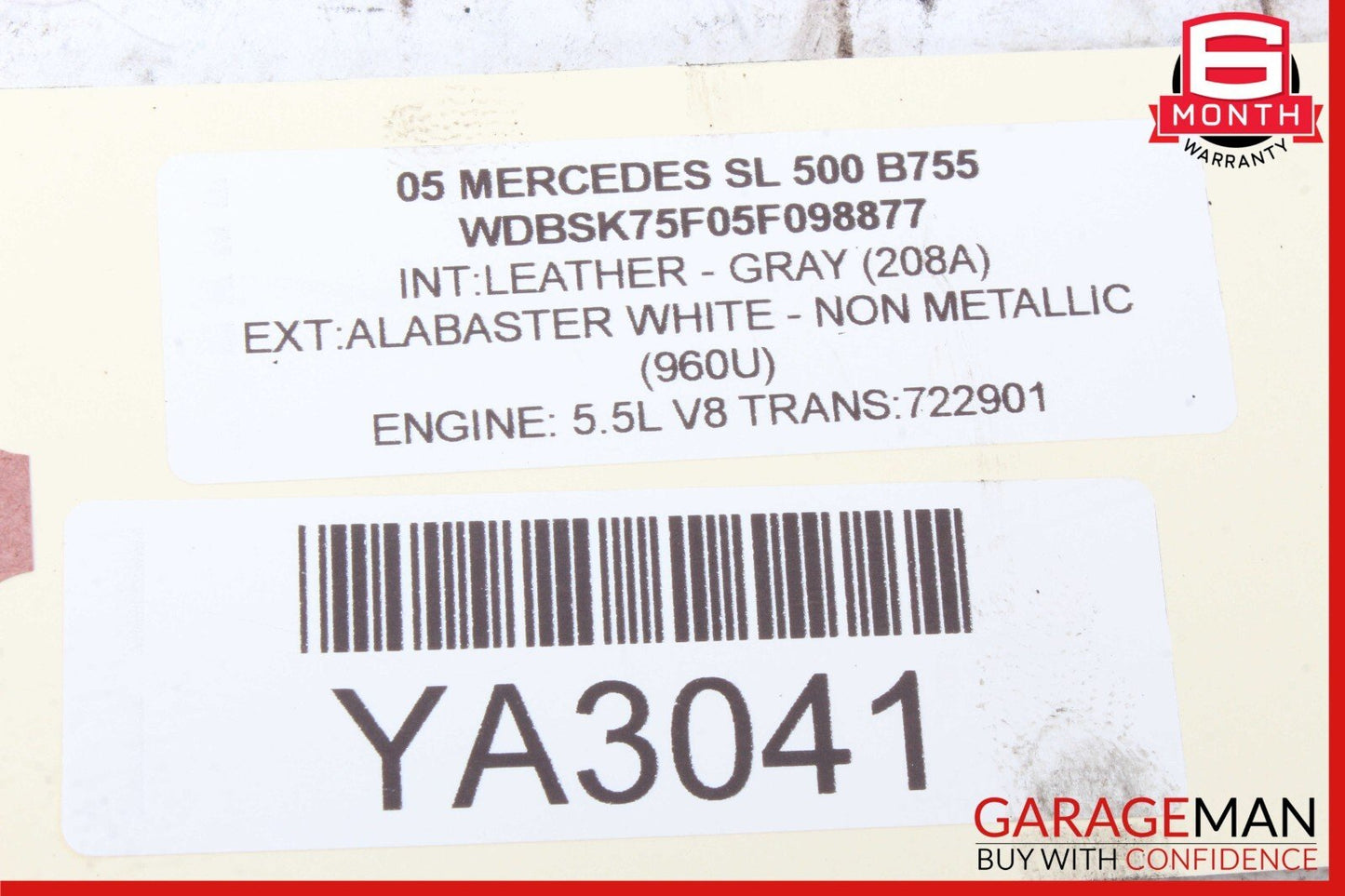 03-06 Mercedes R230 SL500 SL55 AC A/C Air Conditioning Compressor 0012300211 OEM