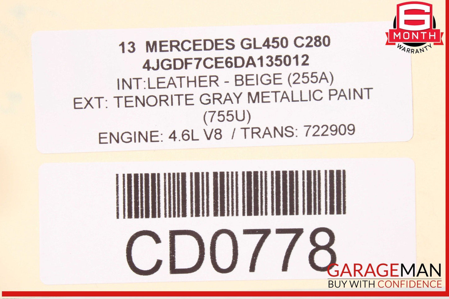 13-19 Mercedes X166 GL450 GLS550 Exhaust Central Resonator Mid Pipe Silencer OEM