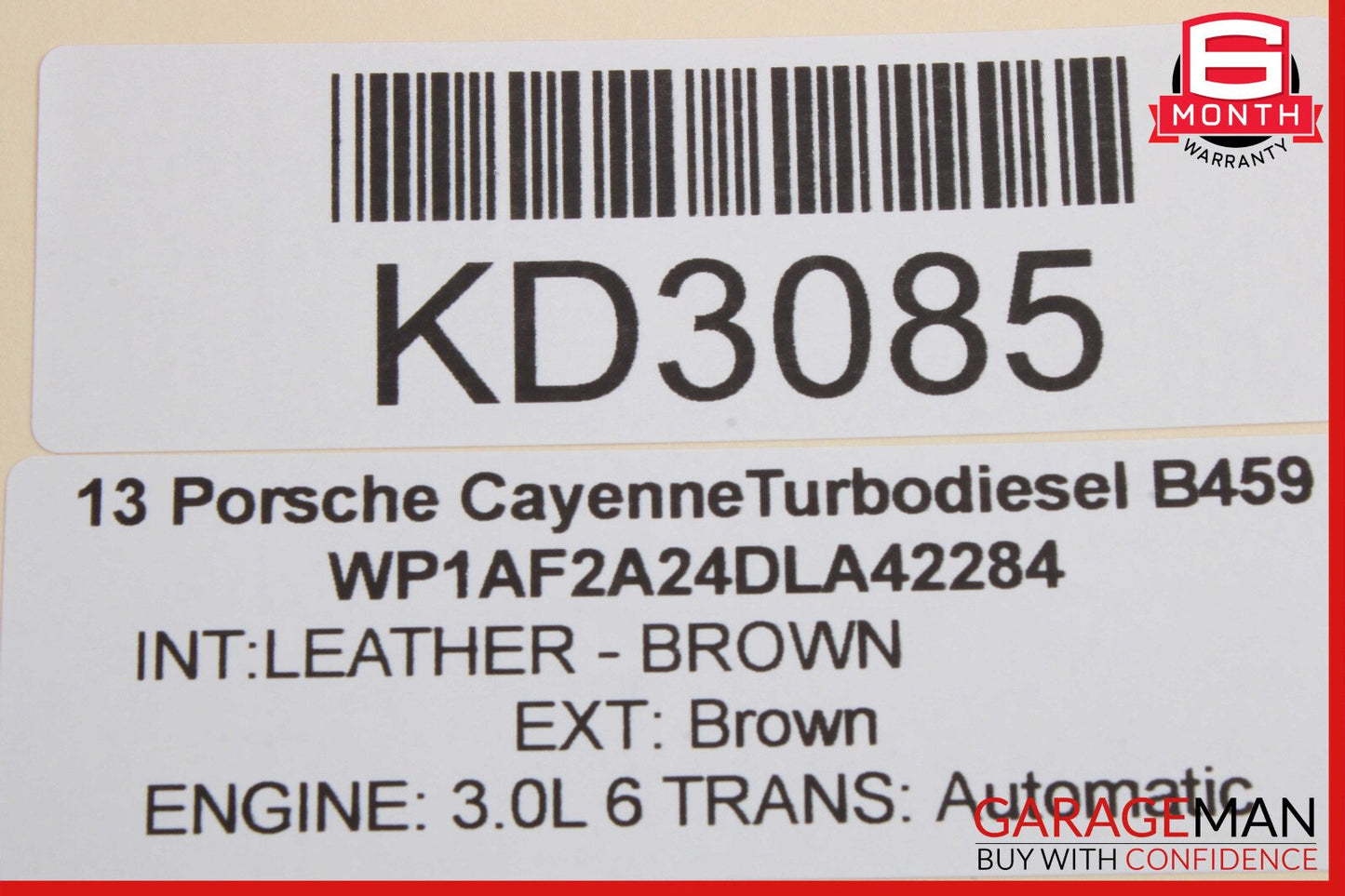 11-17 Porsche Cayenne 958 Rear Left / Right Shock Absorber Strut Spring OEM