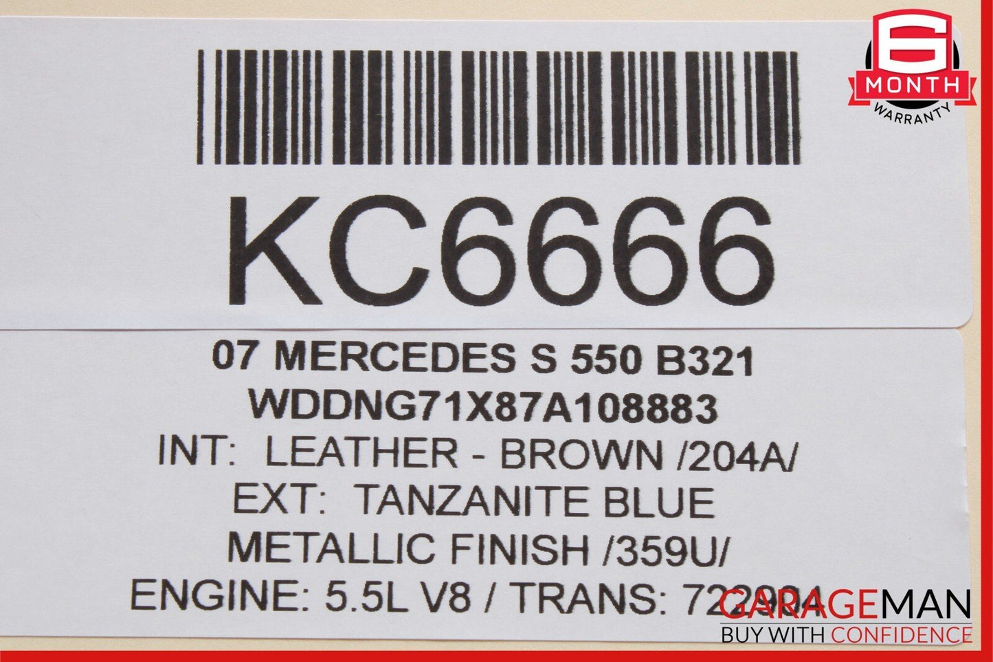 07-13 Mercedes S400 S600 S63 AMG Rear Right Door Window Regulator Motor Unit