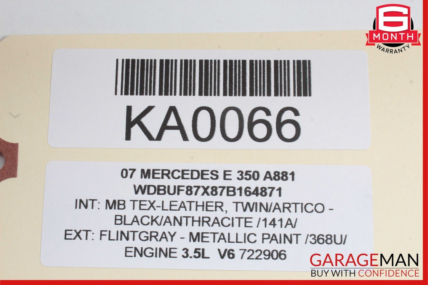 03-09 Mercedes W211 E320 E350 Rear Right Side Exterior Door Handle Grey OEM