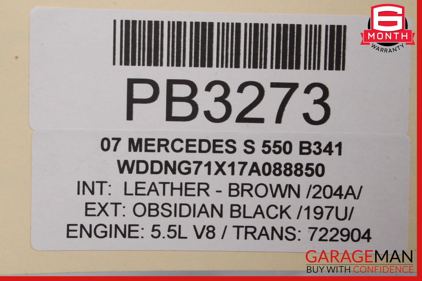 07-09 Mercedes W221 S550 Front Right Interior Door Trim Panel OEM