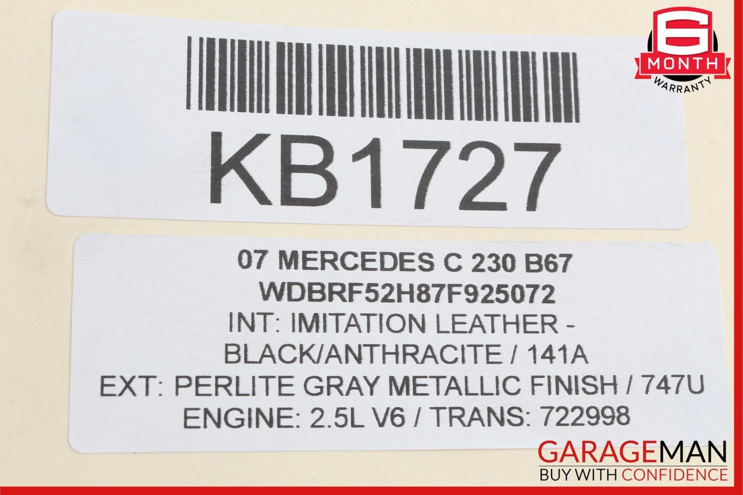 01-07 Mercedes W203 C230 C280 Rear Left Driver Side Door Lock Latch Actuator OEM