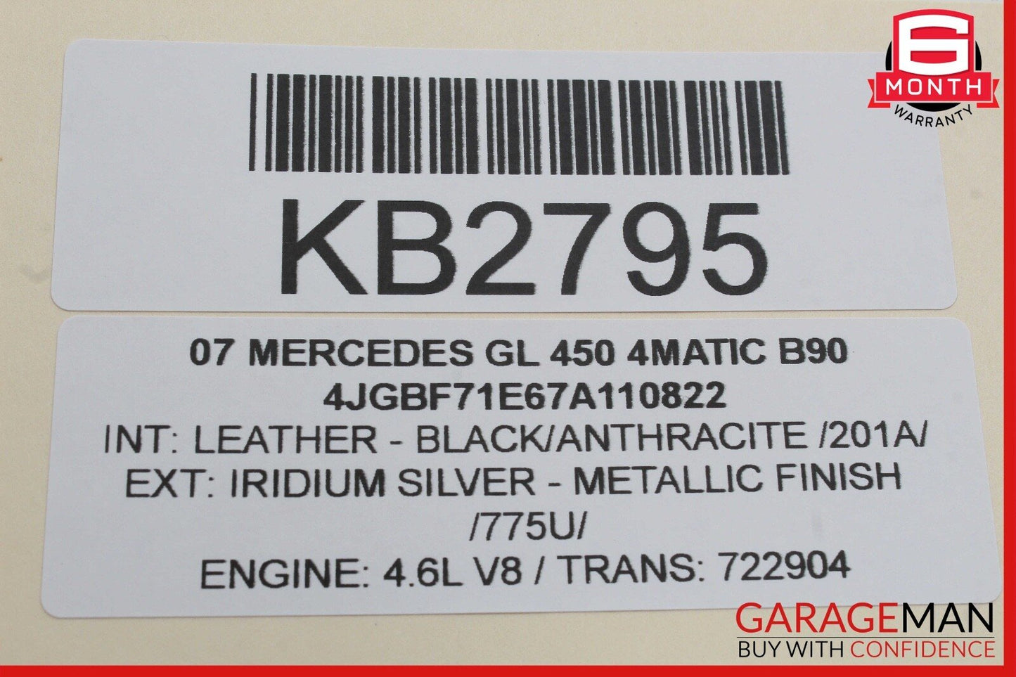 07-09 Mercedes X164 GL450 4MATIC Third Seat Row Power Folding Control Module OEM