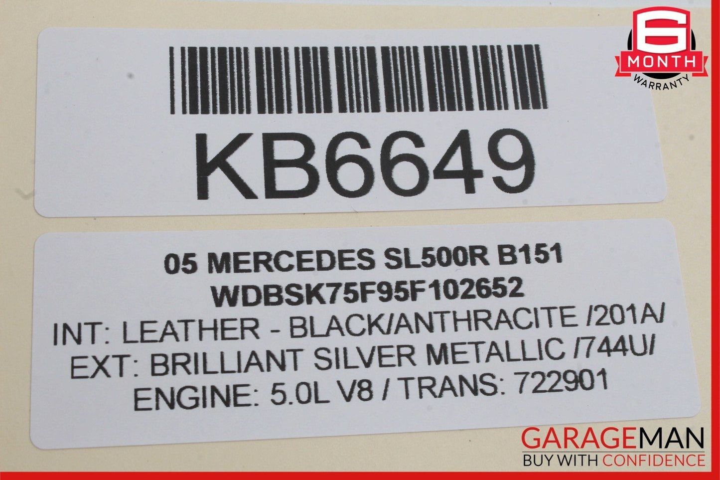 03-12 Mercedes R230 SL500 SL600 Front Right Side Door Window Regulator Motor OEM
