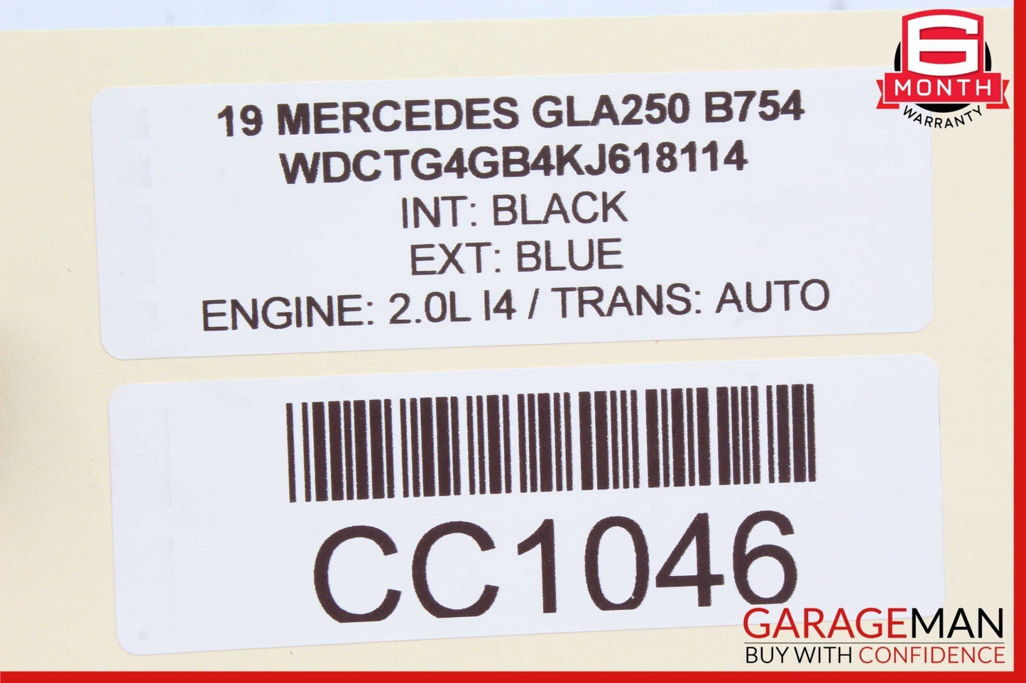 14-19 Mercedes X156 GLA250 Rear Left Side Exterior Door Handle Keyless Go Blue