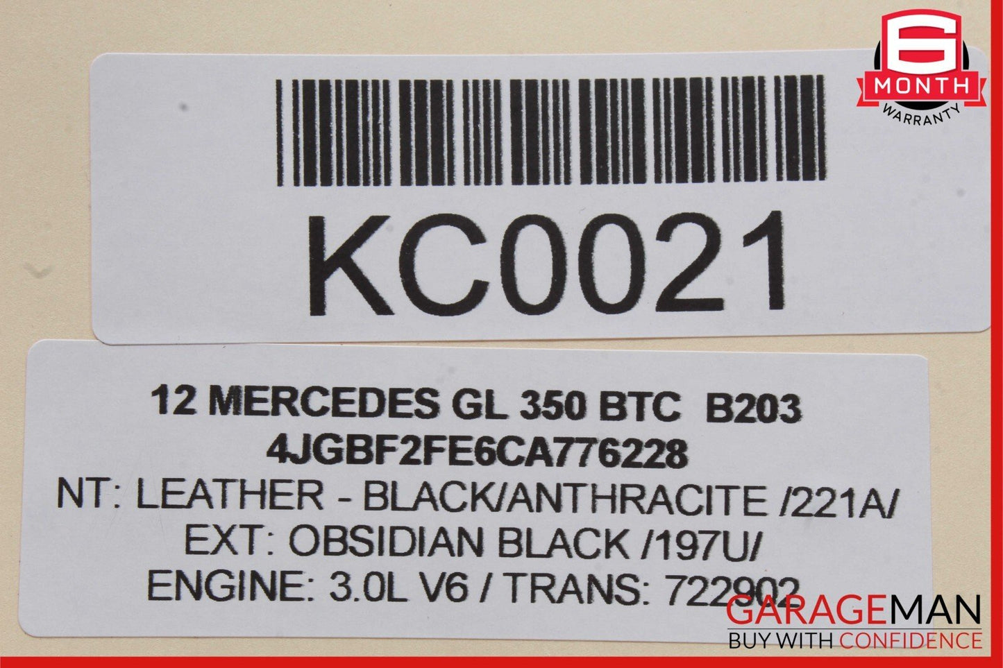 06-13 Mercedes X164 GL350 ML350 R550 Front Right Door Window Regulator Motor OEM