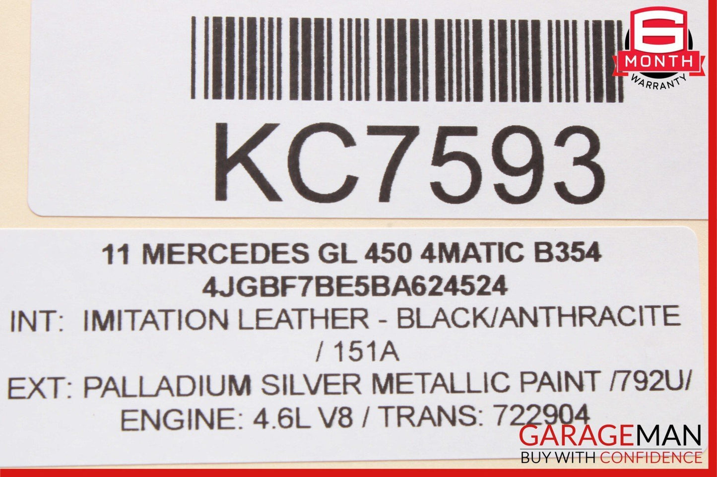 06-13 Mercedes X164 GL450 ML500 Window Regulator Motor Front Right Side OEM