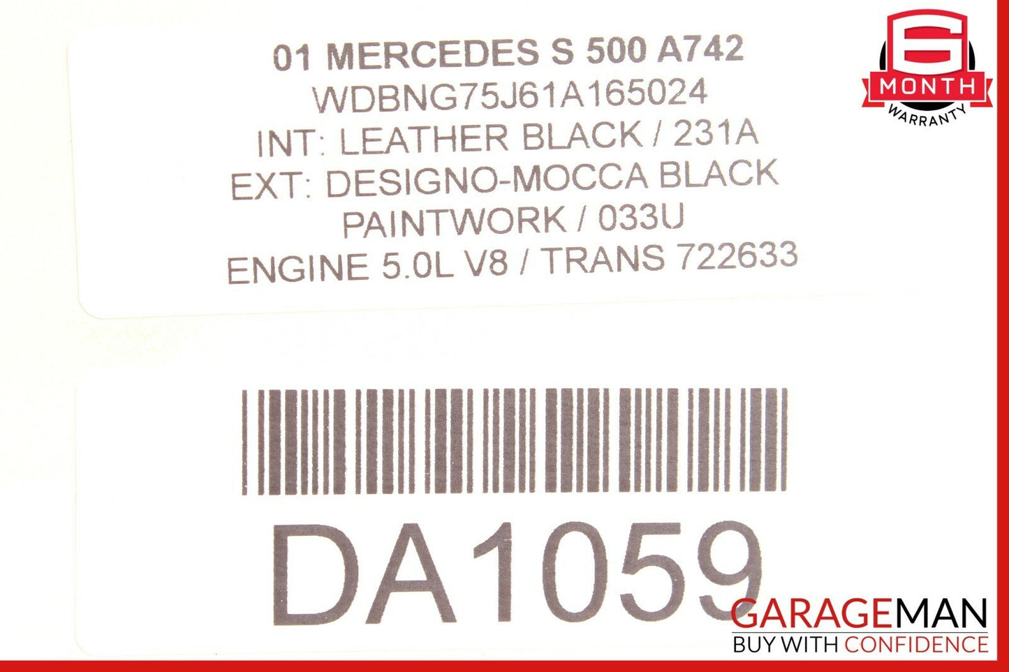 00-06 Mercedes W220 S500 CL500 Distronic Cruise Control Sensor 0005408817 OEM