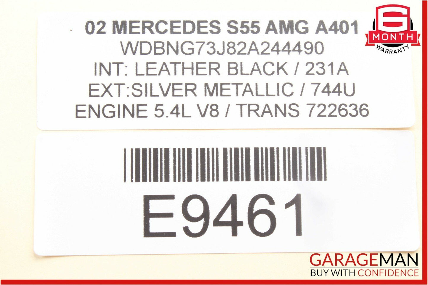 00-06 Mercedes W220 S55 AMG Rear Left / Right Headliner Reading Map Dome Light