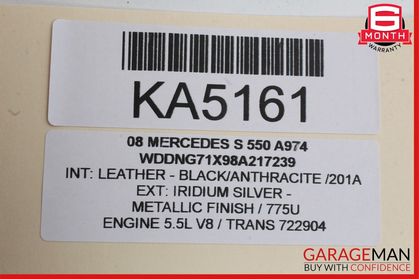 07-13 Mercedes W221 S550 S350 Front Right Exterior Door Handle Keyless Go OEM
