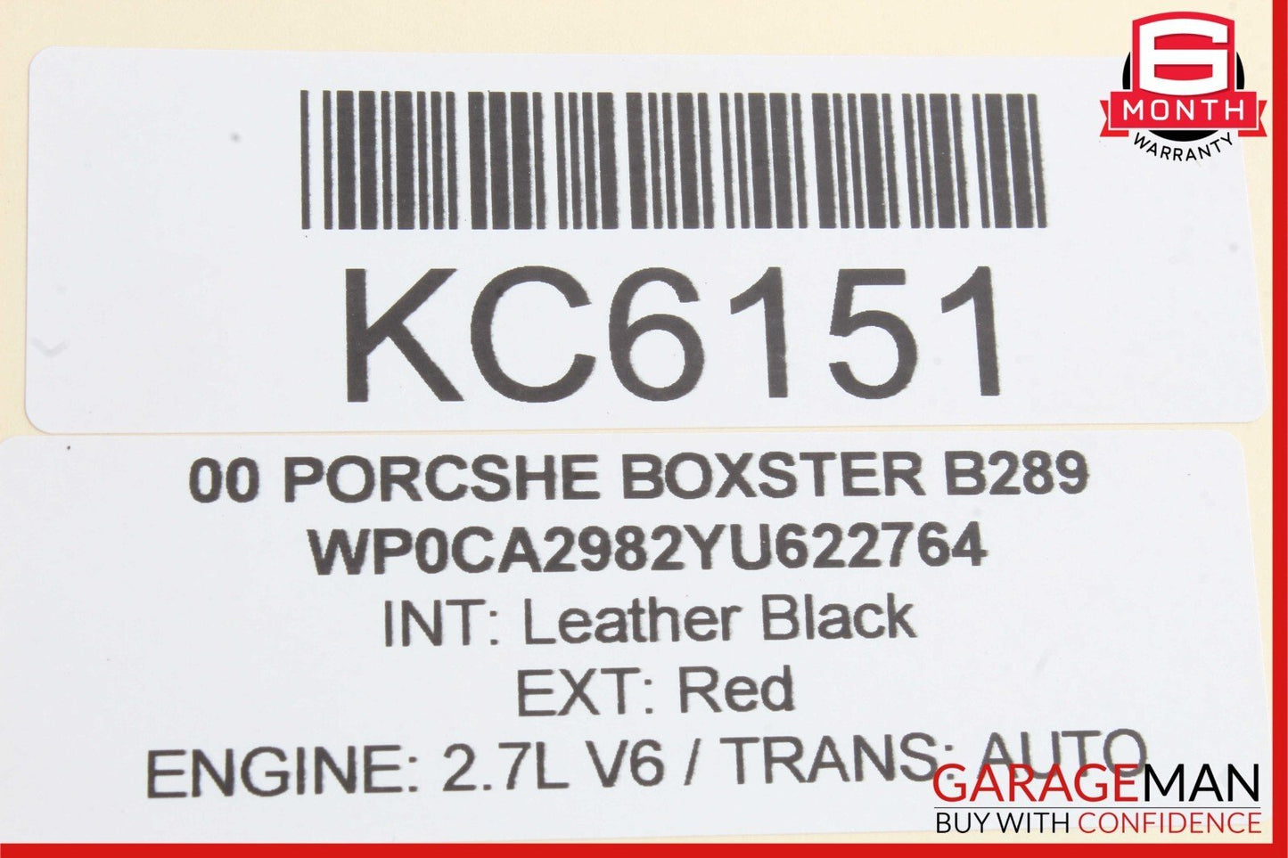 97-04 Porsche Boxster 986 Carrera 911 996 Rear Lower Control Arm Track OEM