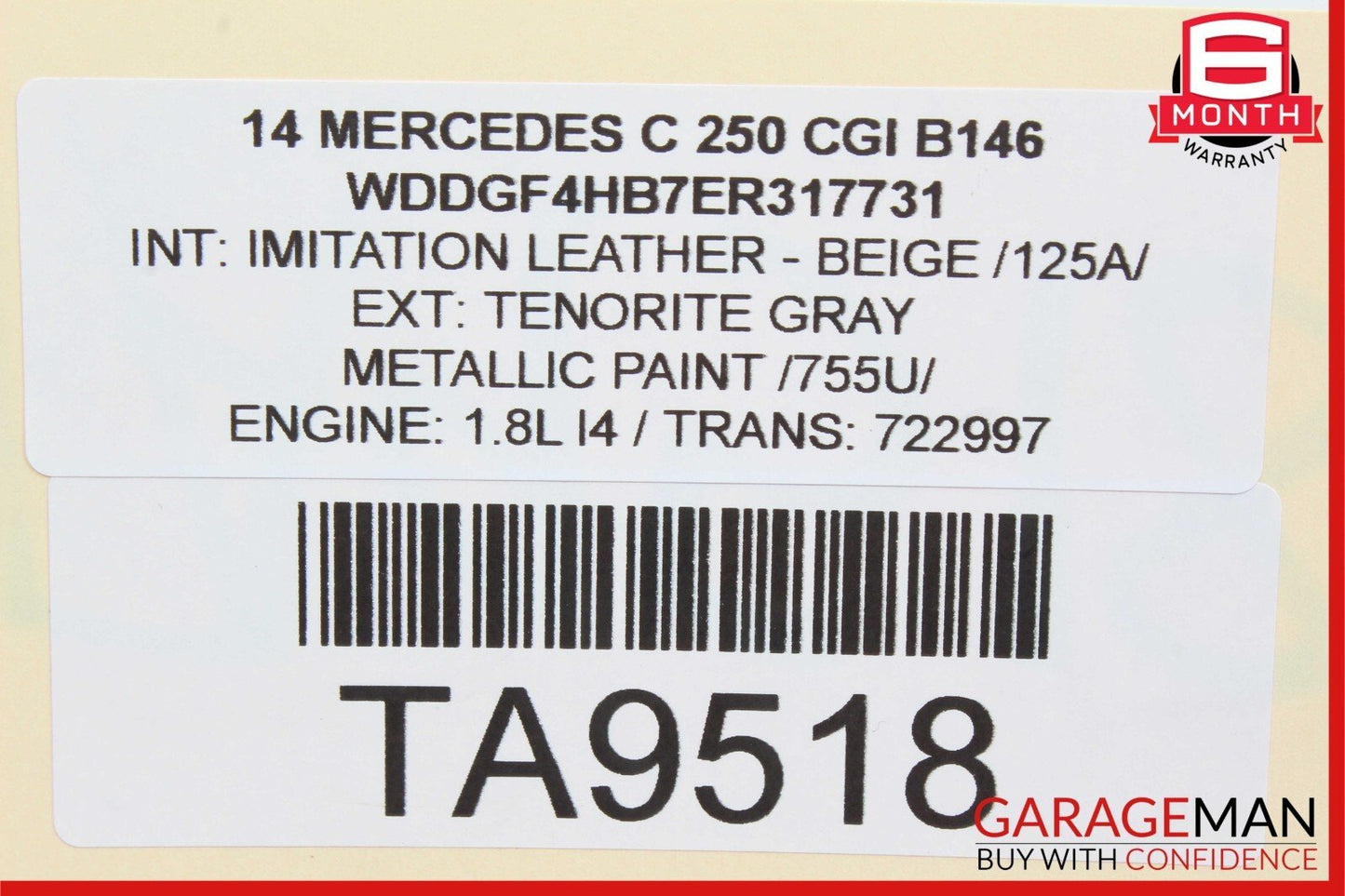 08-14 Mercedes W204 C350 C250 C300 Front Right RWD Curved Wishbone Control Arm