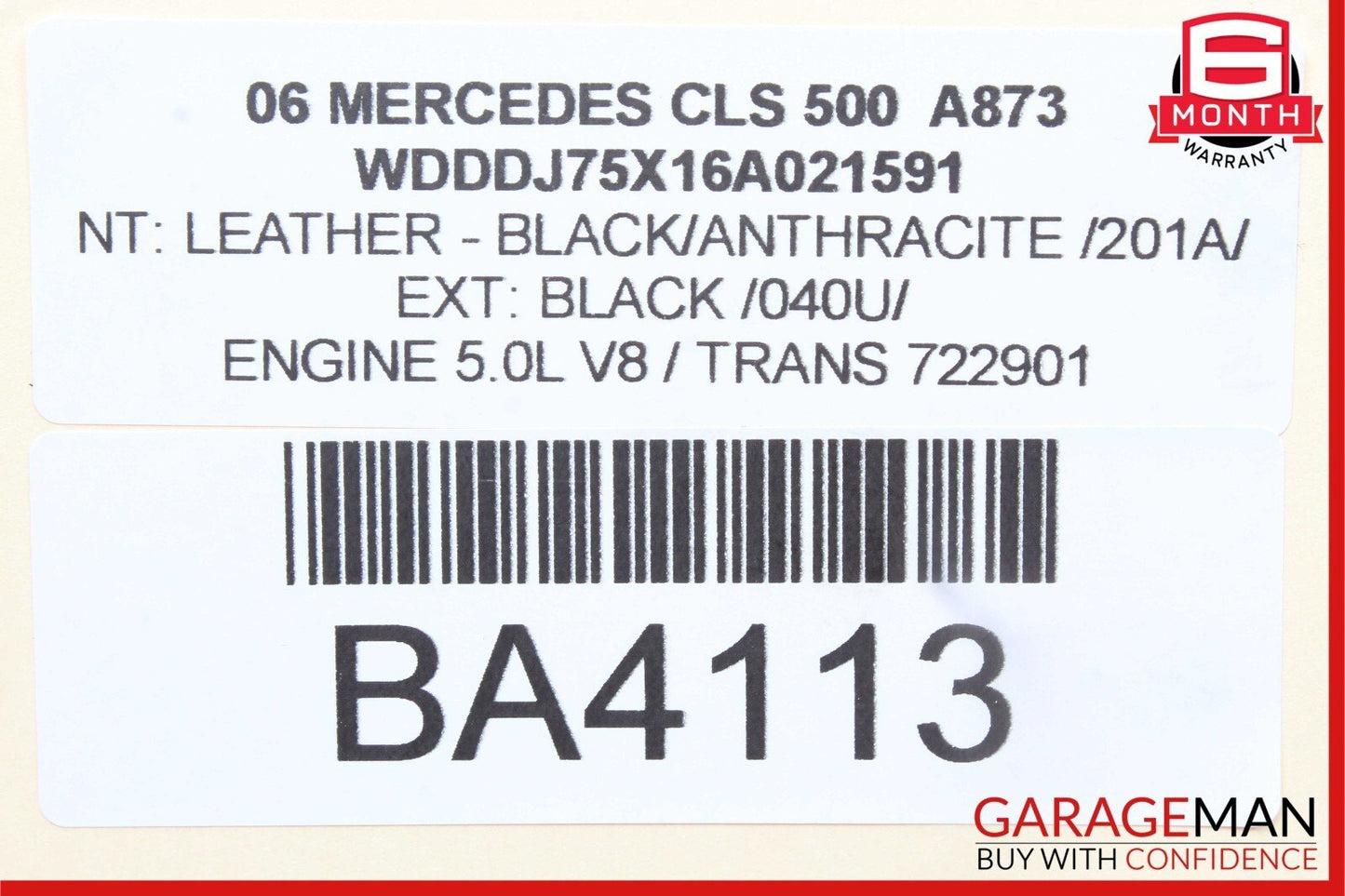06-09 Mercedes W219 CLS500 Front Right Seatbelt Seat Belt Retractor Black OEM